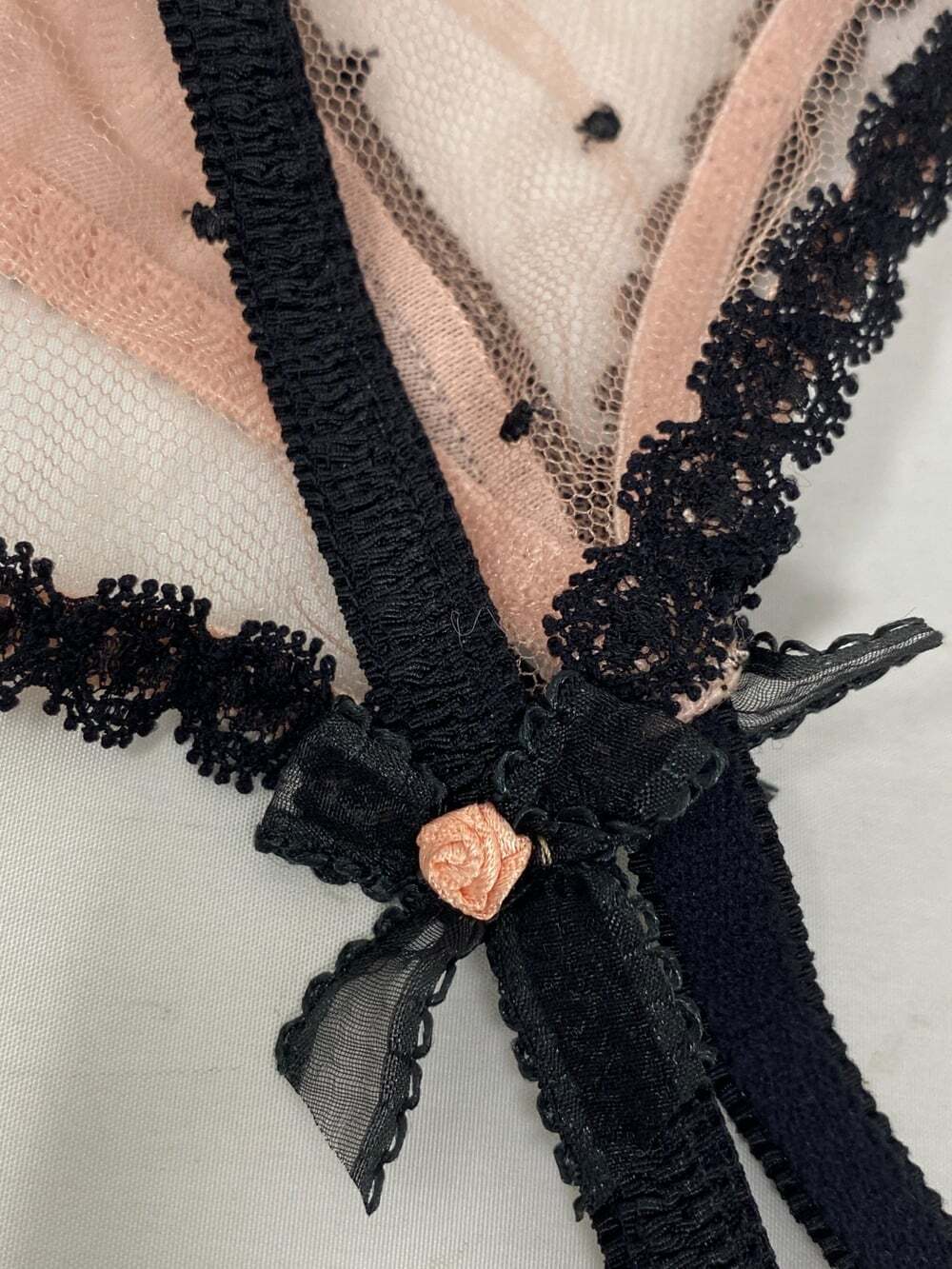 Agent Provocateur Poppie Nude Black Suspender AP4 Large NWT - Picture 6 of 10